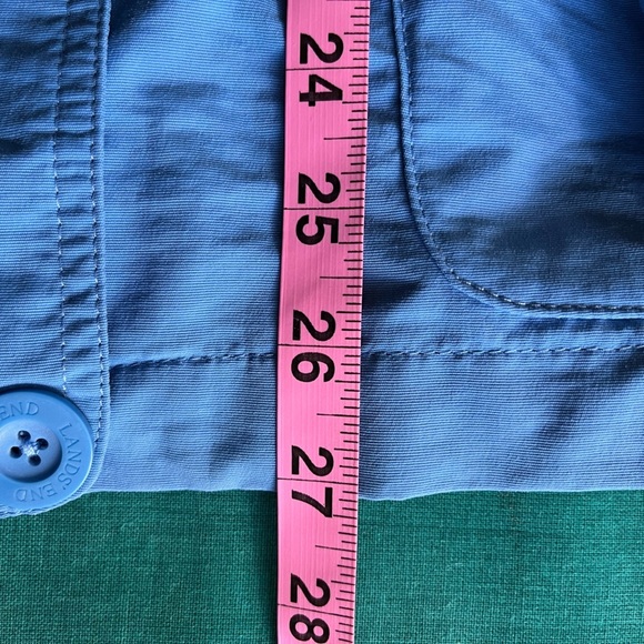 LANDS END Women’s Zip Up And Button Up Lightweight Blue Jacket. Size M - Picture 11 of 11
